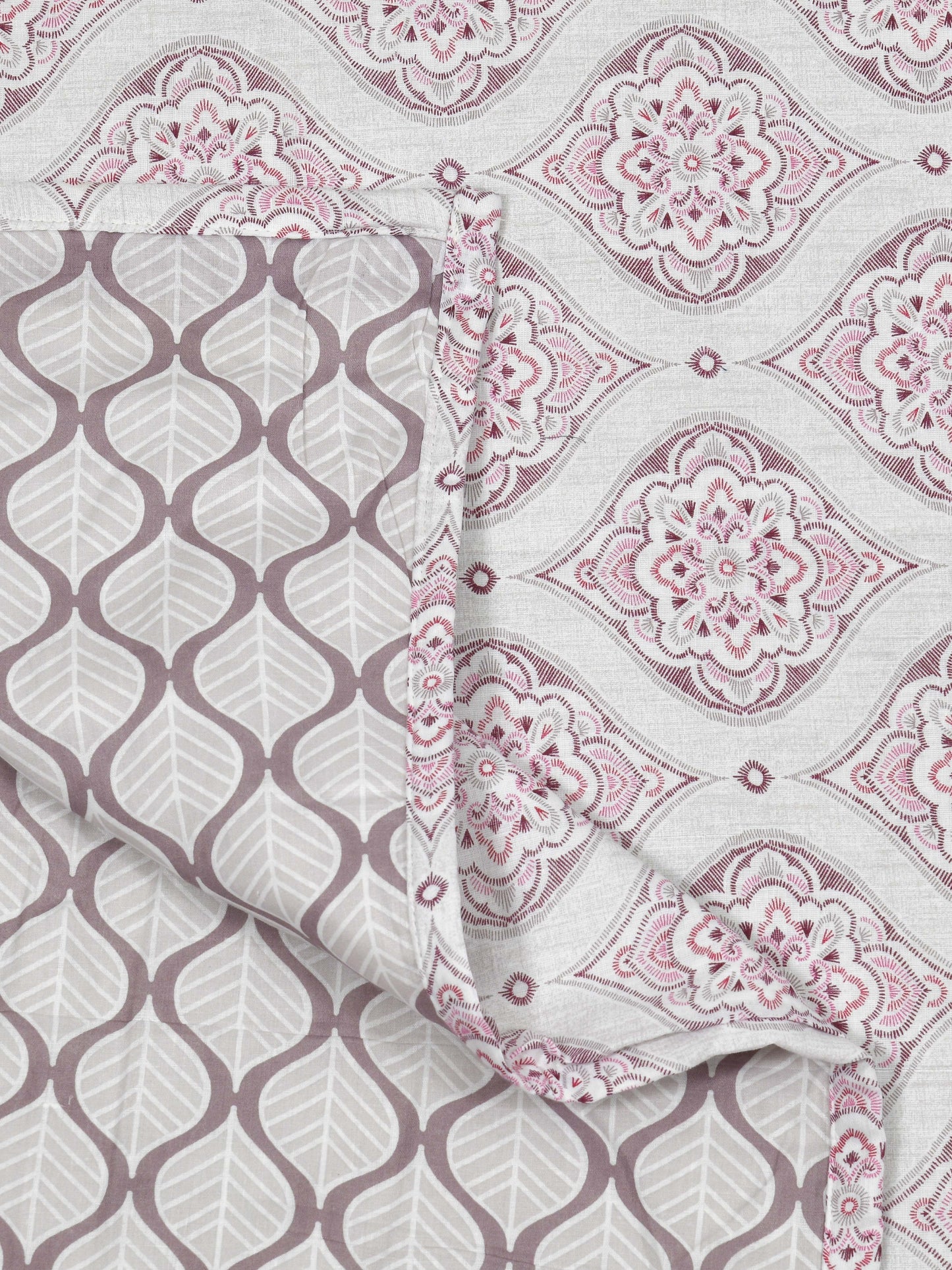 Home Ecstasy 100% Cotton Dohars for Double Bed | 210 TC | Purple