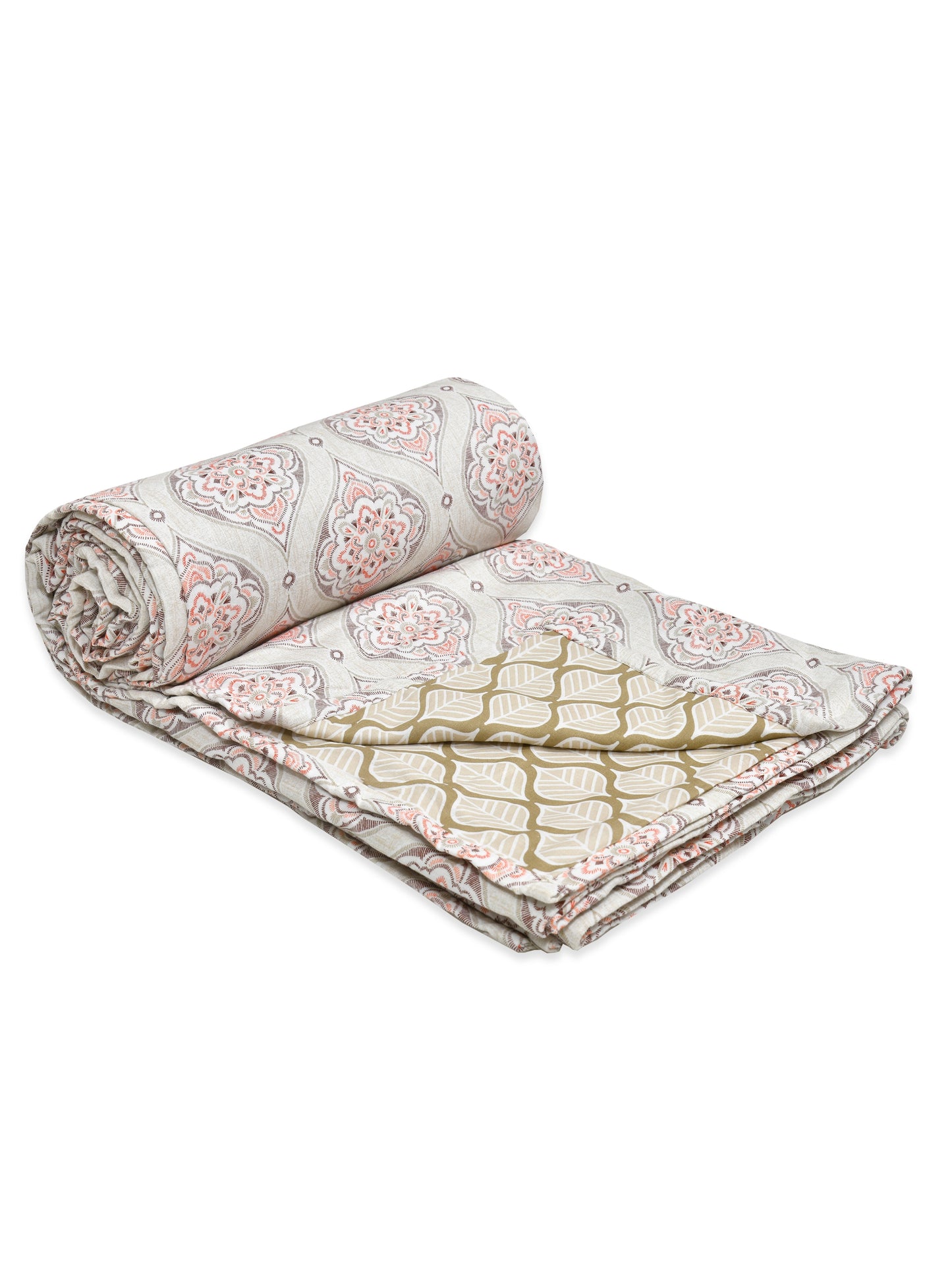 Home Ecstasy 100% Cotton Dohars for Double Bed | 210 TC | Red