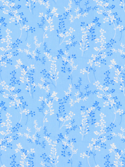 Home Ecstasy 100% Cotton 210 GSM Floral Dohar - Colour: Blue