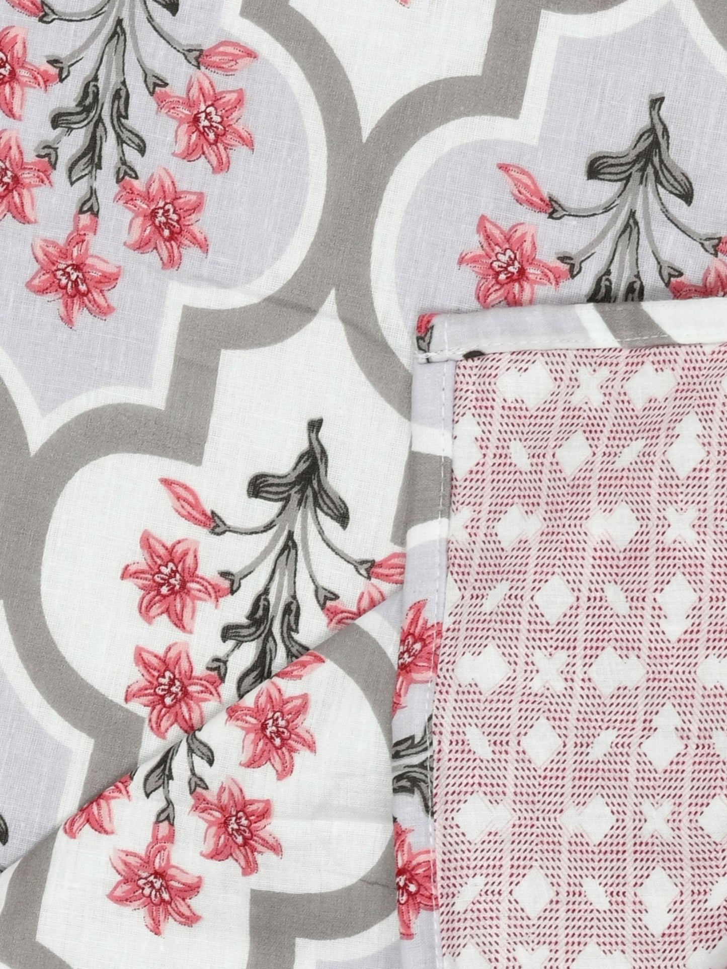 Home Ecstasy 100% Cotton Floral Dohar | 210 GSM | Maroon