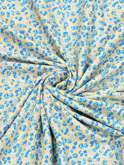 Home Ecstasy 100% Cotton 210 GSM Floral Dohar - Colour: Blue