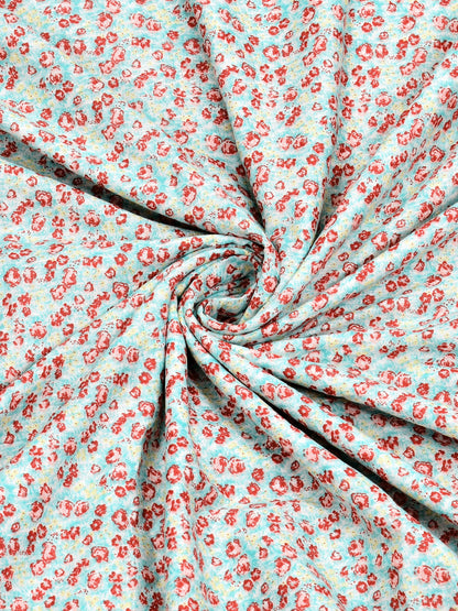 Home Ecstasy 100% Cotton 210 GSM Floral Dohar - Colour: Teal