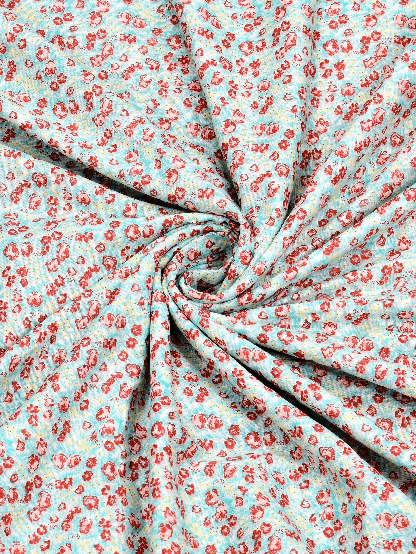 Home Ecstasy 100% Cotton 210 GSM Floral Dohar - Colour: Teal