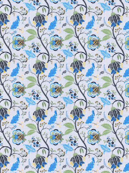 Home Ecstasy 100% Cotton 210 GSM Floral Dohar - Colour: Blue