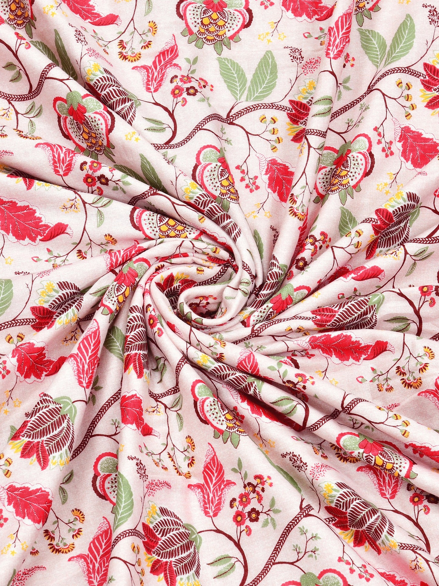 Home Ecstasy 100% Cotton 210 GSM Floral Dohar - Colour: Pink