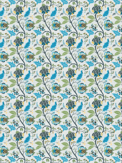 Home Ecstasy 100% Cotton 210 GSM Floral Dohar - Colour: Teal