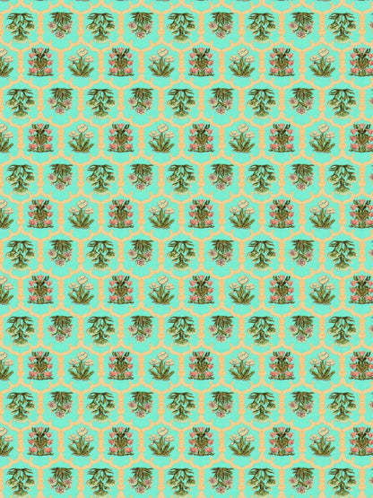 Home Ecstasy 100% Cotton 210 GSM Floral Dohar - Colour: Green