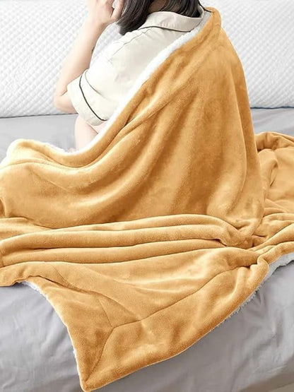 Home Ecstasy Sherpa Blanket 350 GSM - Colour: Gold