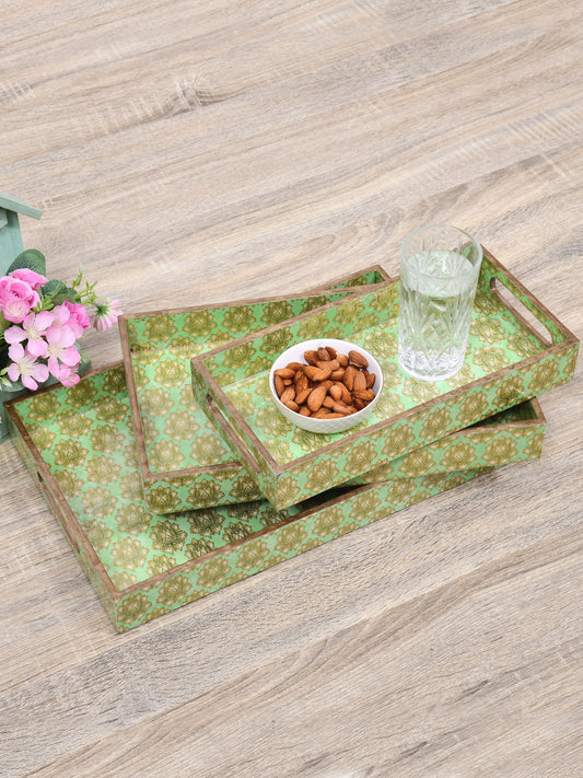 Home Ecstasy Serving Tray | Set of 3 | Wooden |