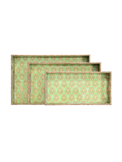 Home Ecstasy Serving Tray | Set of 3 | Wooden |