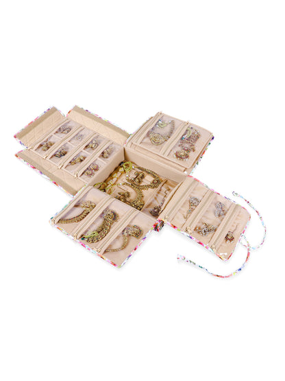 Home Ecstasy Large Jewellery Organiser | Multi-Compartment Jewellery Storage | Necklace, Earrings & Rings Organizer