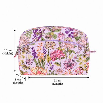 Home Ecstasy Floral Multipurpose Pouch – Medium Makeup & Travel Organizer