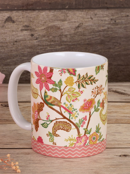 Home Ecstasy Ceramic Mug | 320ml | Large | Wild Coral | Ceramic | Premium
