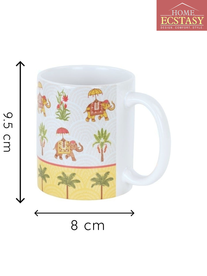 Home Ecstasy Ceramic Mug | 320ml | Large | Yellow Daffodil | Ceramic | Premium