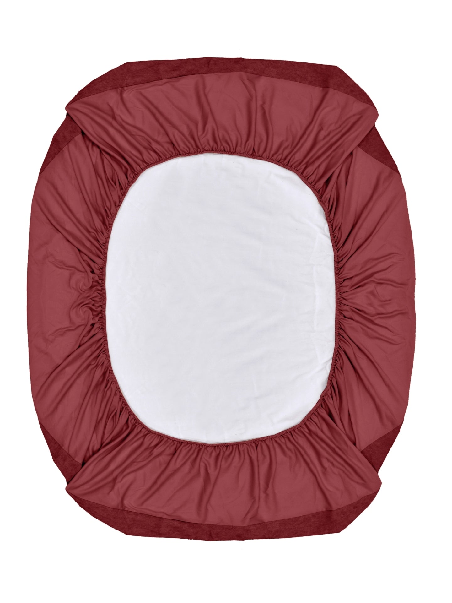 Home Ecstasy 100% Cotton Mattres Protector | 200GSM | Maroon