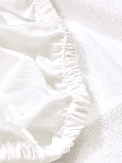 Home Ecstasy 100% Cotton Mattres Protector | 200GSM | White