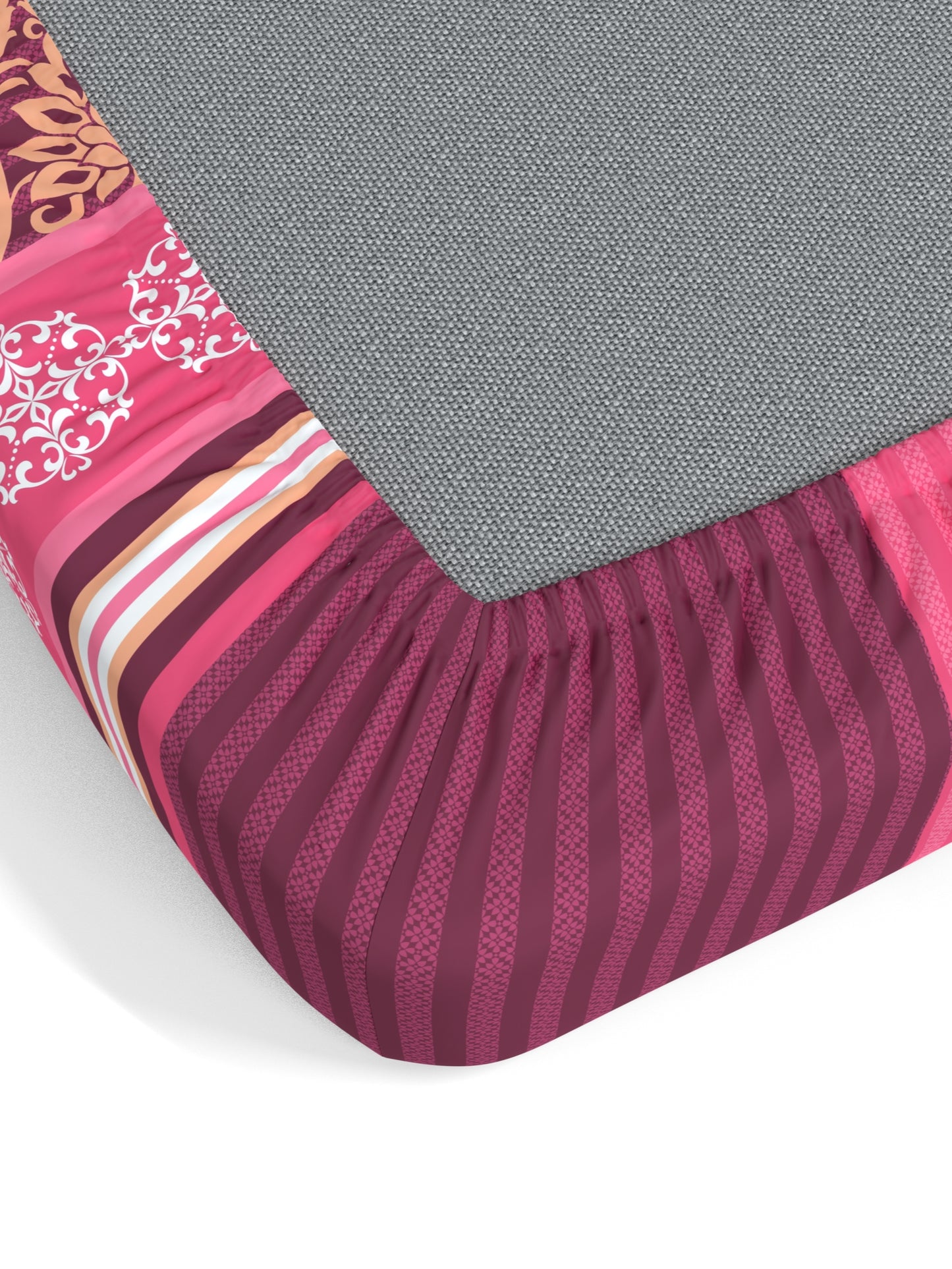 My Room 100% Cotton Ethnic Bedsheet Set | 140 TC | Dark Pink