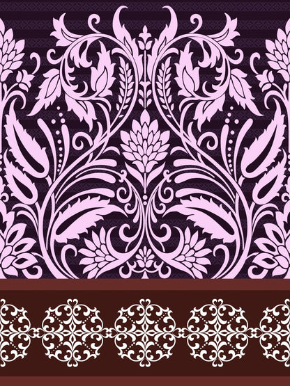 My Room 100% Cotton Ethnic Bedsheet Set | 140 TC | Purple