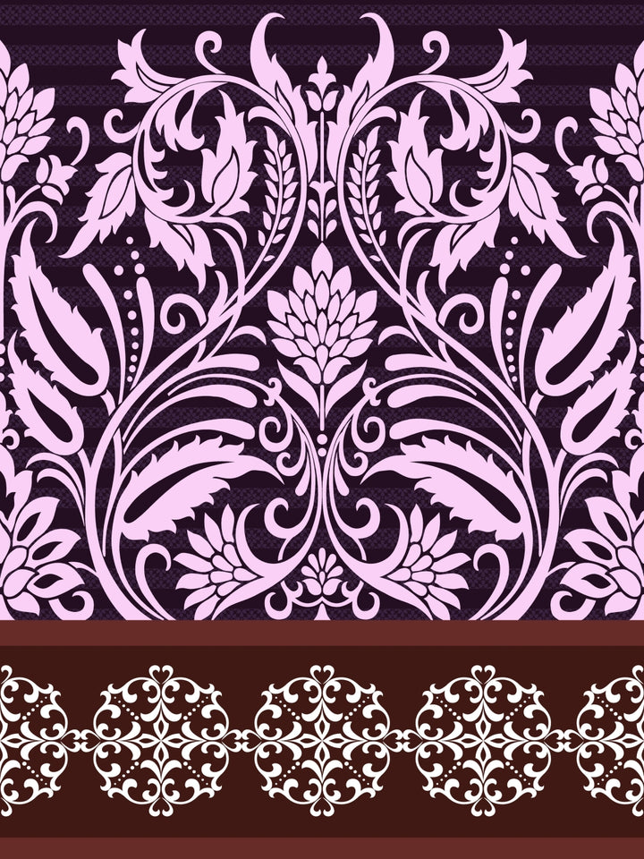 My Room 100% Cotton Ethnic Bedsheet Set | 140 TC | Purple