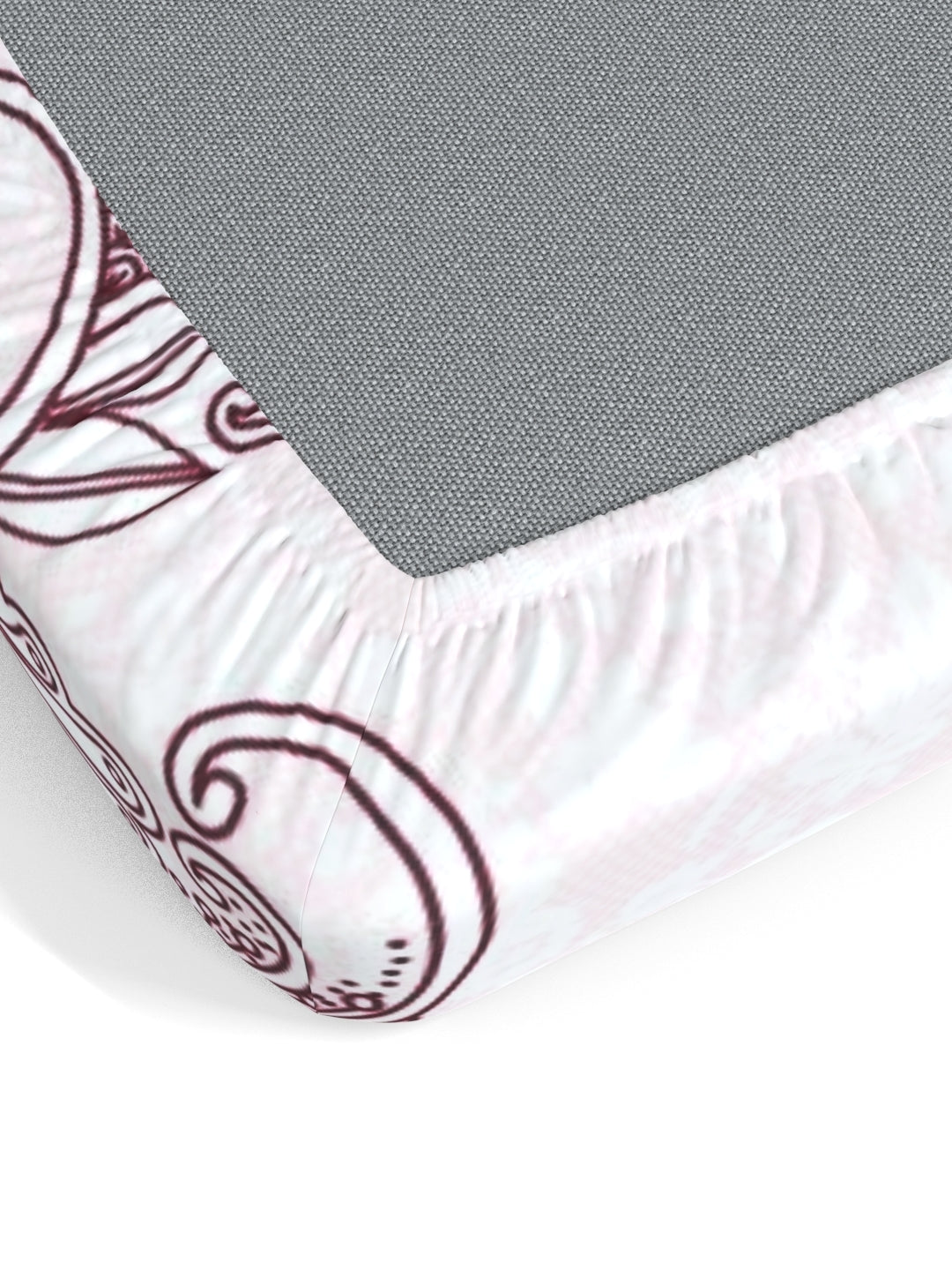 My Room 100% Cotton Floral Bedsheet Set | 140 TC | Light Pink