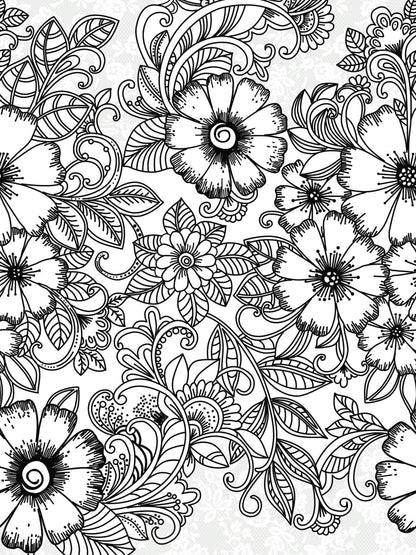 My Room 100% Cotton Floral Bedsheet Set | 140 TC | Black and Grey