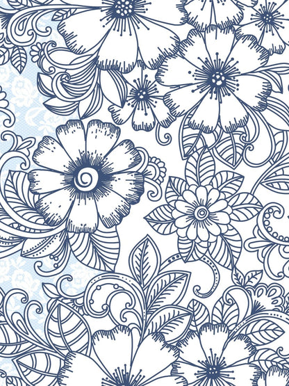 My Room 100% Cotton Floral Bedsheet Set | 140 TC | Blue