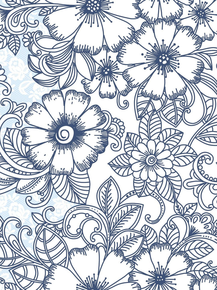 My Room 100% Cotton Floral Bedsheet Set | 140 TC | Blue