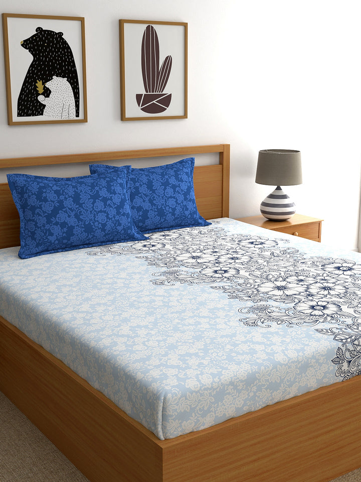 Home Ecstasy 100% Cotton Floral Bedsheet Set