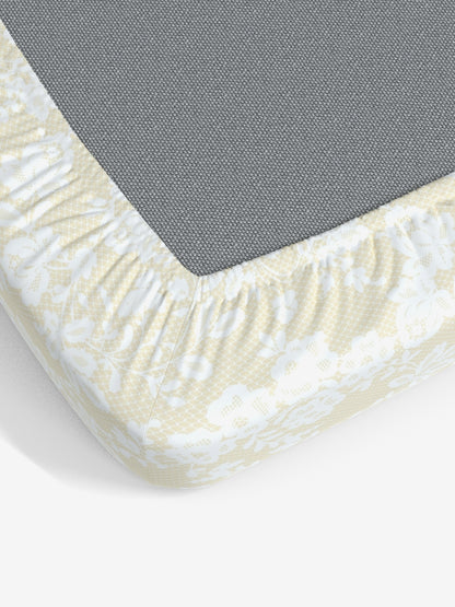 My Room 100% Cotton Floral Bedsheet Set | 140 TC | Brown