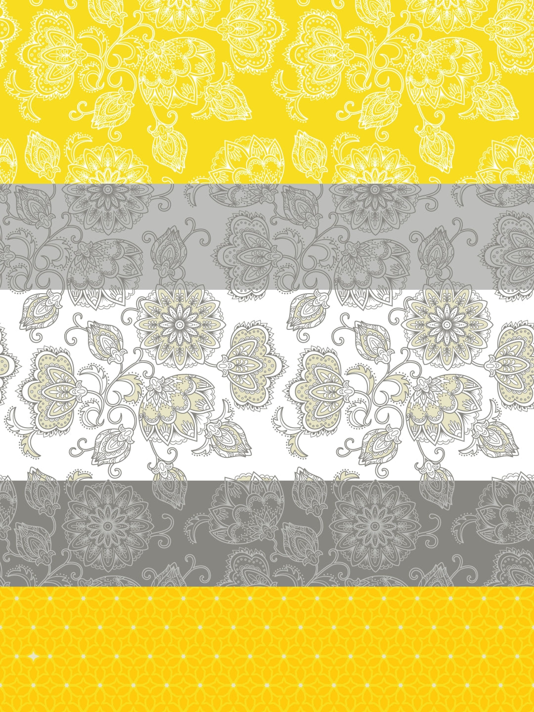 My Room 100% Cotton Floral Bedsheet Set | 140 TC | Yellow