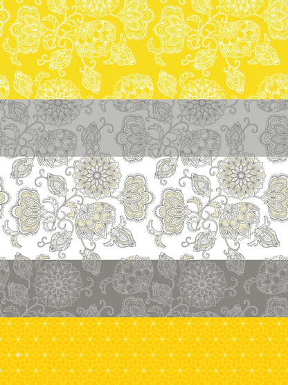 My Room 100% Cotton Floral Bedsheet Set | 140 TC | Yellow