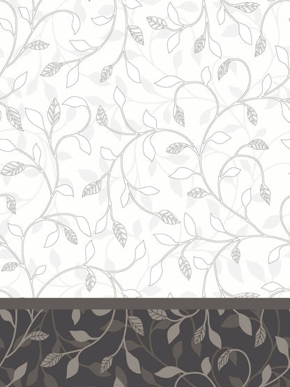 My Room 100% Cotton Floral Bedsheet Set | 140 TC | Black