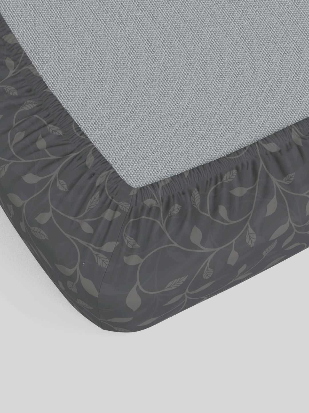 My Room 100% Cotton Floral Bedsheet Set | 140 TC | Black