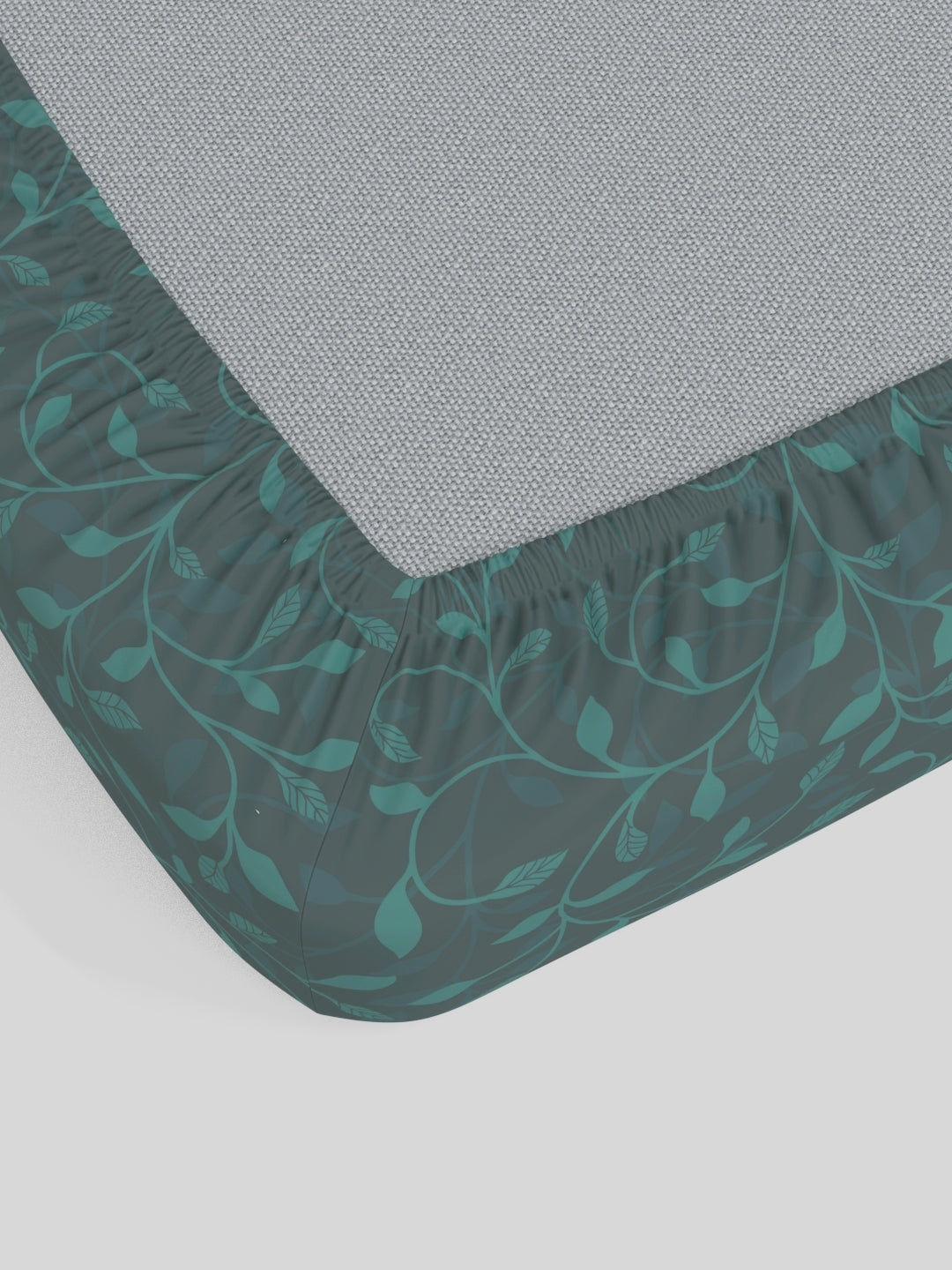 My Room 100% Cotton Floral Bedsheet Set | 140 TC | Teal Green