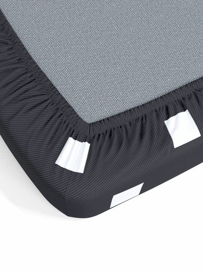 My Room 100% Cotton 140 TC Geometric Bedsheet Set - Colour: Dark Grey