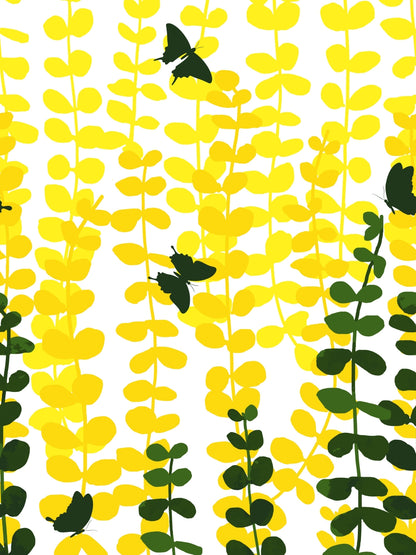 My Room 100% Cotton Floral Bedsheet Set | 140 TC | Yellow