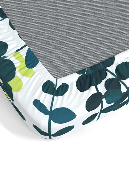 My Room 100% Cotton Floral Bedsheet Set | 140 TC | Lime Green