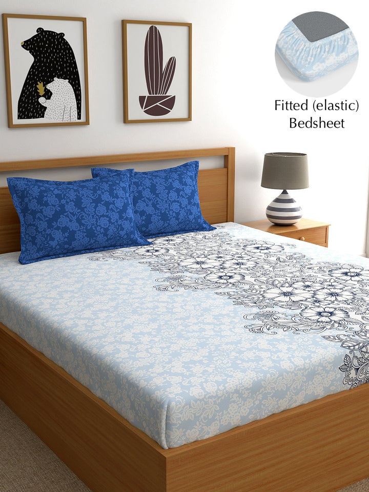 Home Ecstasy 100% Cotton Floral Bedsheet Set