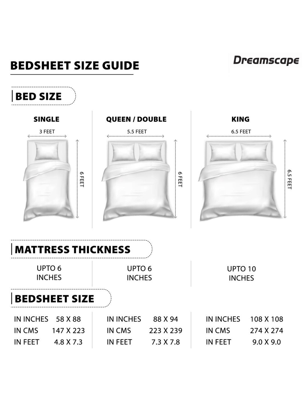 Dreamscape 100% Cotton 140TC Floral Bedsheet Set, Premium