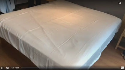 Home Ecstasy 3 Side Zipper Opening Duvet Cover for Double Bed 100% Cotton 300 TC (90 x 100 inch, Colour: White)