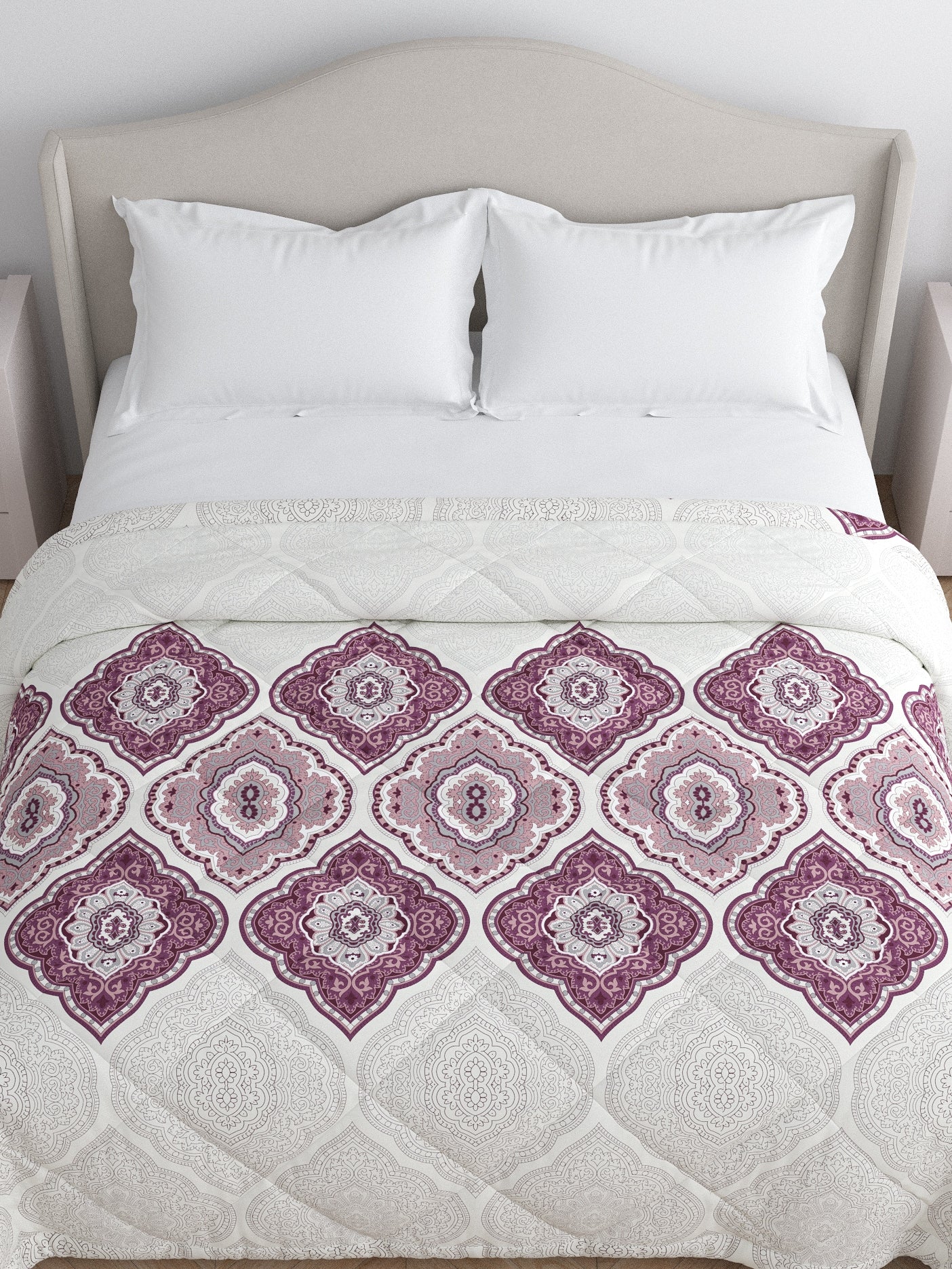 Home Ecstasy 100% Cotton 150 TC Ethnic Quilt - Colour: Purple