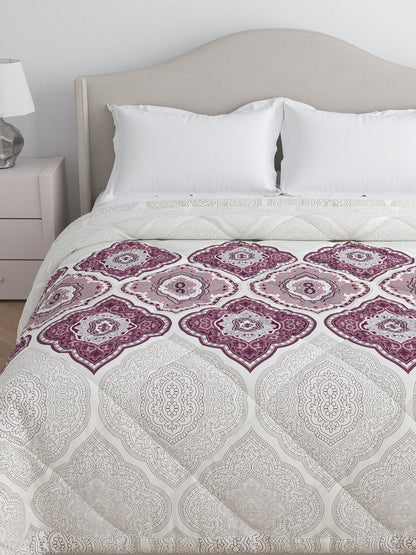 Home Ecstasy 100% Cotton 150 TC Ethnic Quilt - Colour: Purple