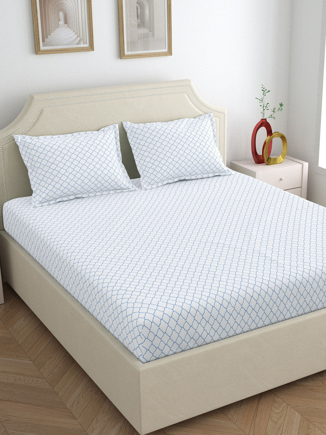 Dreamscape 100% Cotton 300TC Premium Bedsheet Set