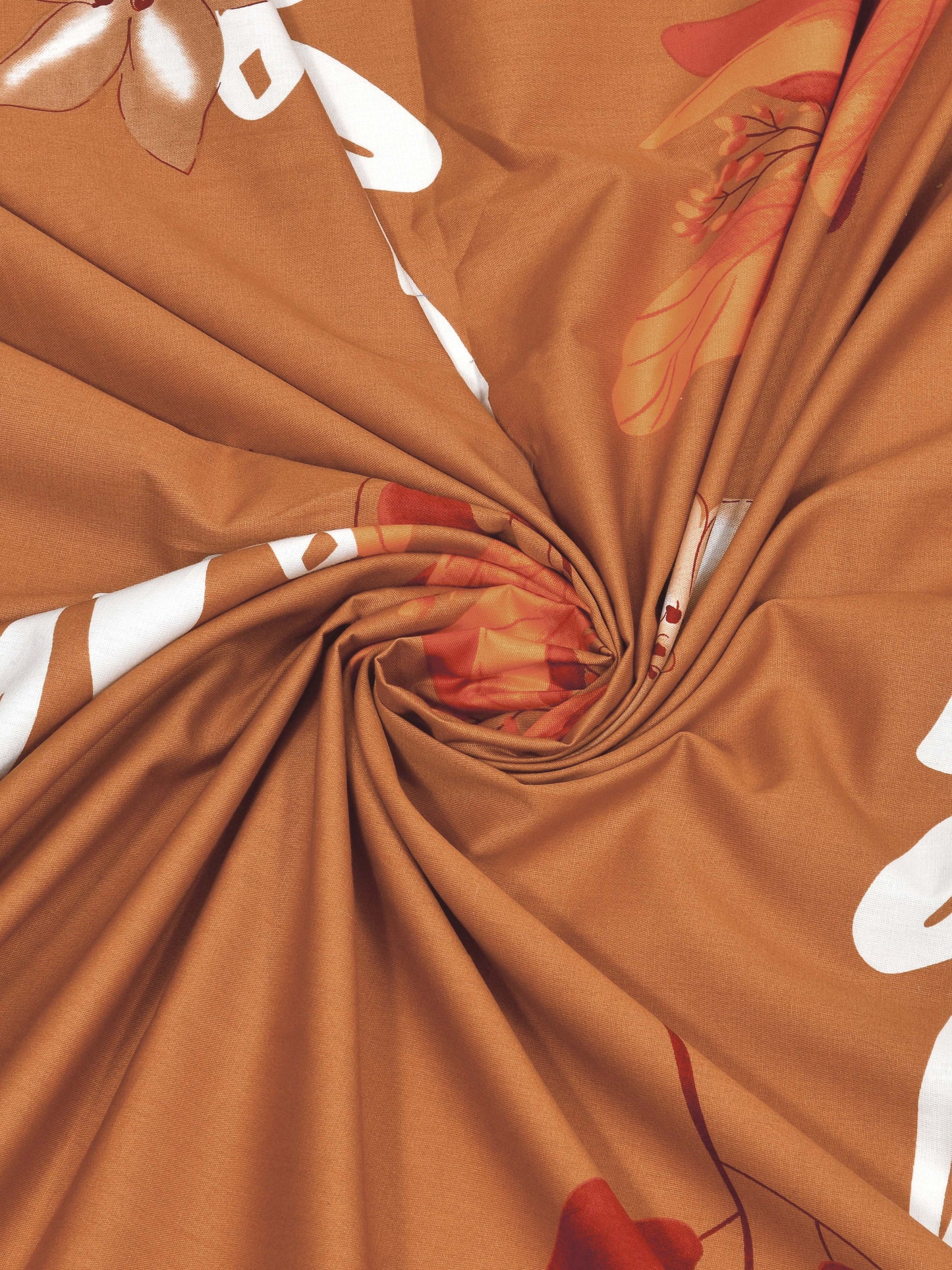 Dreamscape 100% Cotton Floral Bedsheet Set | 180 TC | Mustard