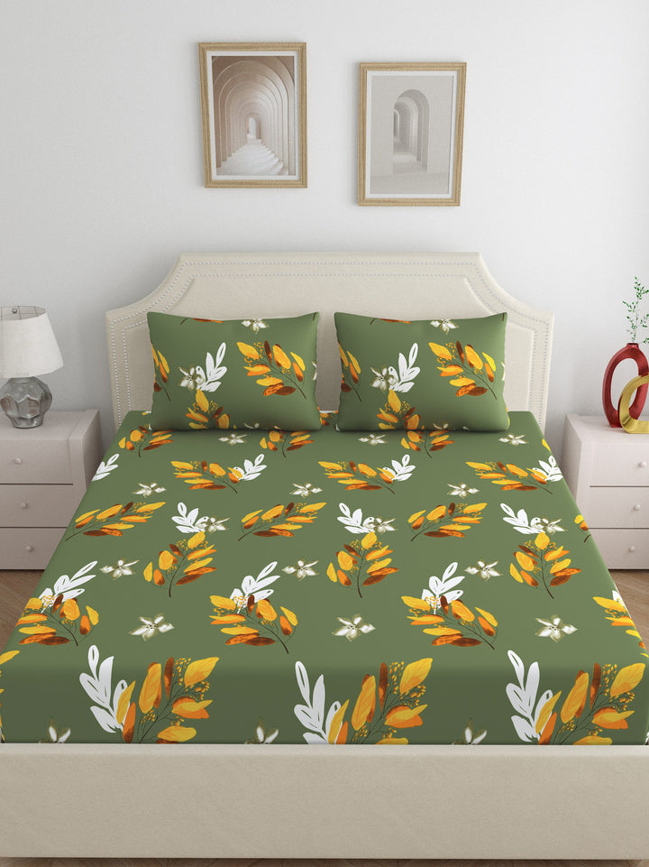 Dreamscape 100% Cotton 180TC Floral Bedsheet Set