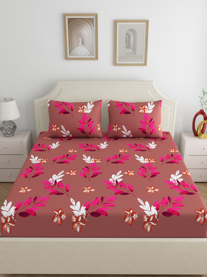 Dreamscape 100% Cotton 180TC Floral Bedsheet Set