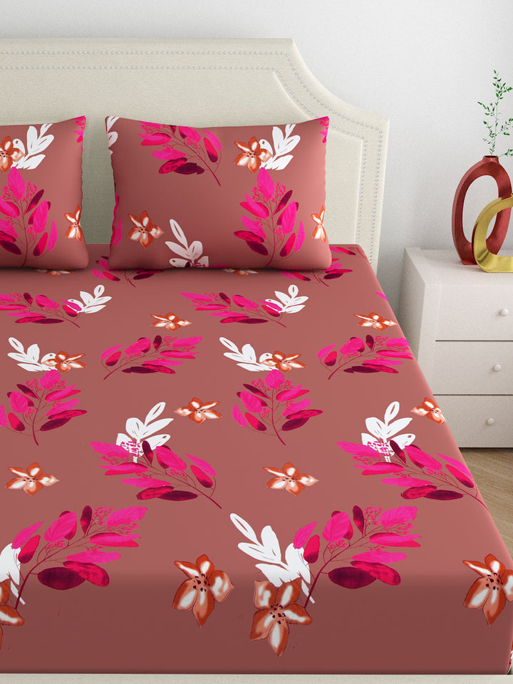 Dreamscape 100% Cotton 180TC Floral Bedsheet Set