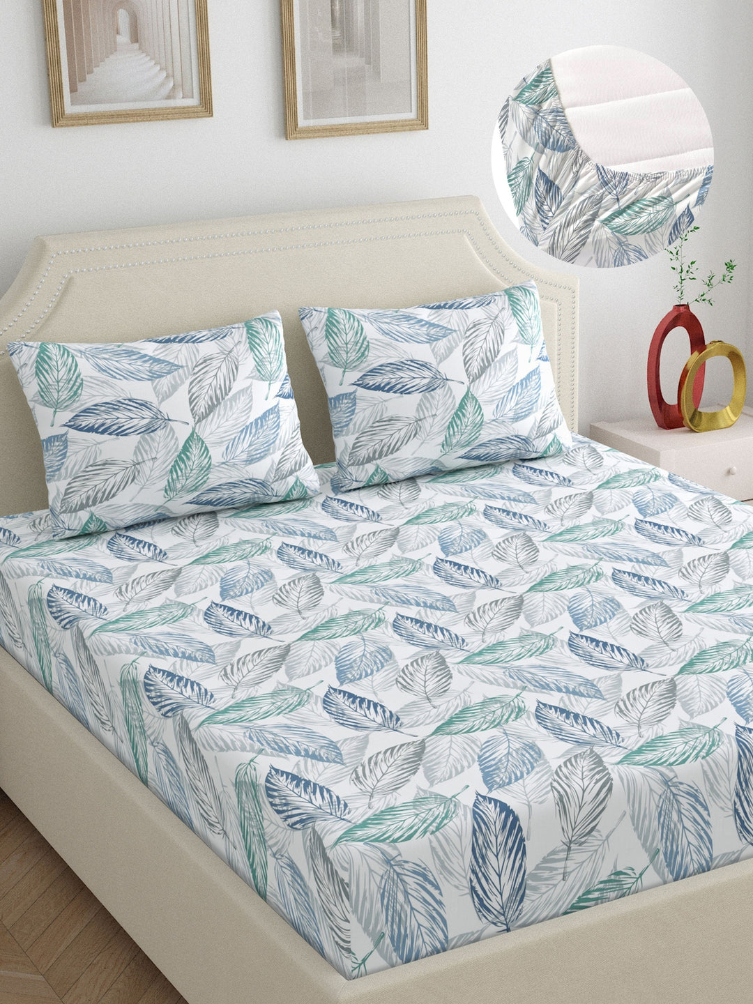 Dreamscape 100% Cotton 180TC Floral Bedsheet Set