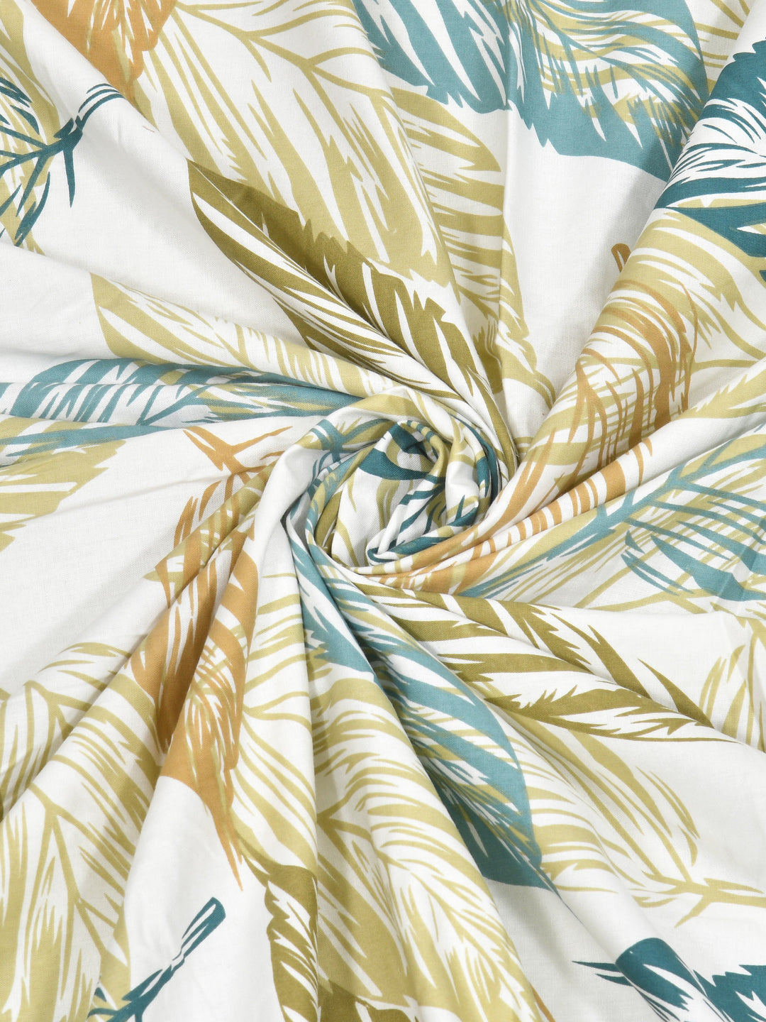 Dreamscape 100% Cotton Floral Bedsheet Set | 180 TC | Green