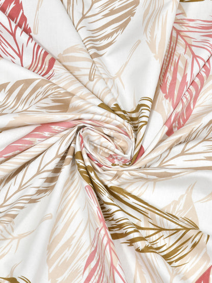 Dreamscape 100% Cotton Floral Bedsheet Set | 180 TC | Dark Pink